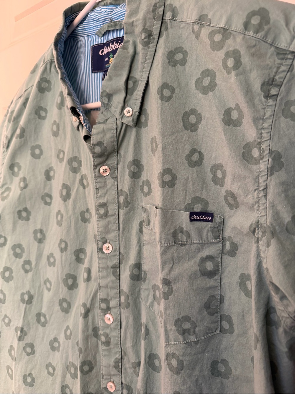 Chubbies Stretch Cotton Regular Fit in Green Floral Print, Size L - Picture 2 of 10